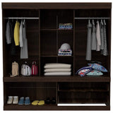 Closet Portofino Habano 180 cm con Cinco Puertas y Dos Cajones - Closets | Bylmo