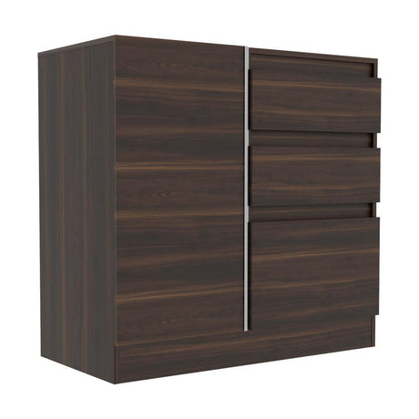 Cómoda Kamelor Habano 91 cm con Dos Cajones y Dos Puertas - Cajoneras | Bylmo