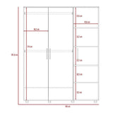 Closet San Francisco Habano 140 cm con Tres Puertas - Closets | Bylmo