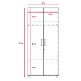 Closet Dalí Habano 80 cm con Dos Puertas - Closets | Bylmo