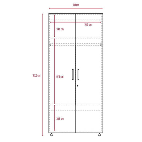 Closet Dalí Habano 80 cm con Dos Puertas - Closets | Bylmo