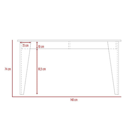 Comedor Torino Habano 140 cm de Cuatro Puestos - Comedores | Bylmo