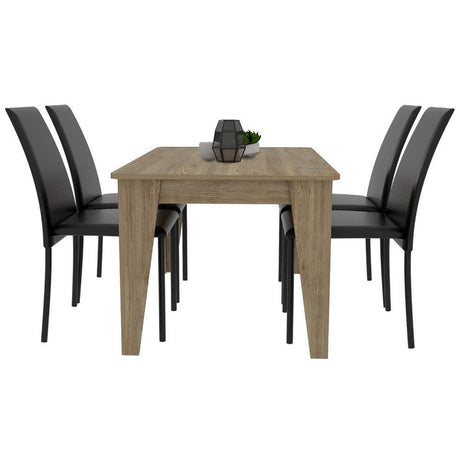 Comedor Torino Wengue 140 cm de Cuatro Puestos - Comedores | Bylmo