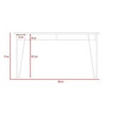Comedor Torino Wengue 140 cm de Cuatro Puestos - Comedores | Bylmo