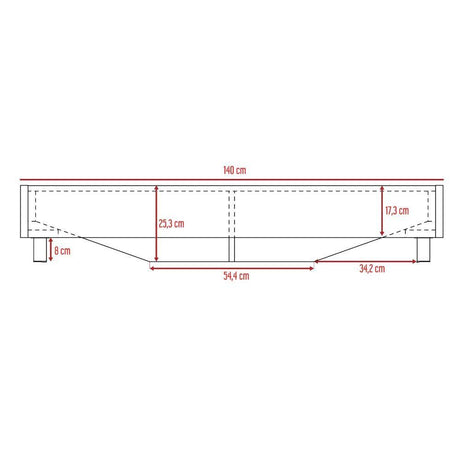 Base Cama Lugo Doble 140 cm Miel - Camas | Bylmo