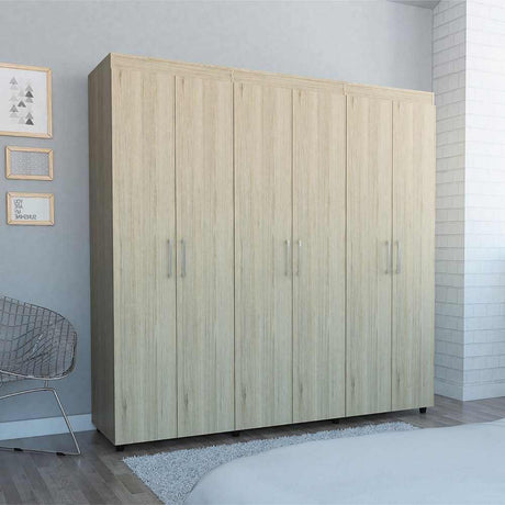 Closet Amatista Rovere 180 cm con Seis Puertas Y Dos Cajones - Closets | Bylmo