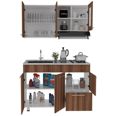 Cocina Toscana Sangria 120 cm Izquierda con Mesón - Cocinas | Bylmo