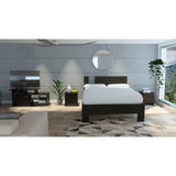 Combo Habitación Tivoli Wengue Cama Doble 140 cm + 2 Mesas de Noche + Rack de Tv - Camas | Bylmo