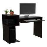 Combo Escritorio y Biblioteca Atlanter Wengue 120x81.5cm sin Cajones y con Organizador de Libros - Escritorios y Archivadores | Bylmo