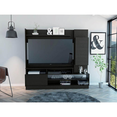 Centro de Entretenimiento Ravena Wengue 180 cm con Dos Puertas - Muebles para TV | Bylmo