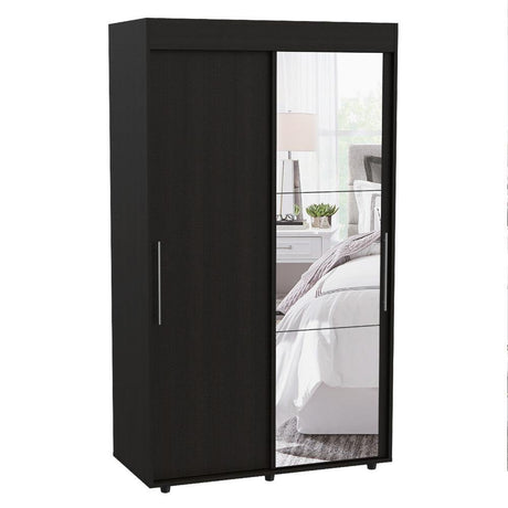 Closet Bennet Wengue 105 cm con Espejo y Dos Puertas - Closets | Bylmo