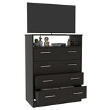 Cómoda Perú Wengue 91 cm con Cuatro Cajones y Una Puerta - Cajoneras | Bylmo