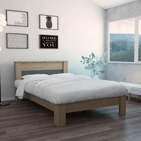 Cama Nápoles Semidoble 120 cm Miel y Plomo - Camas | Bylmo