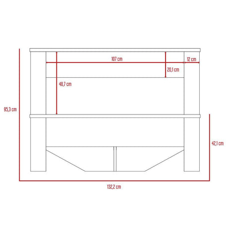 Cama Nápoles Semidoble 120 cm Miel y Plomo - Camas | Bylmo