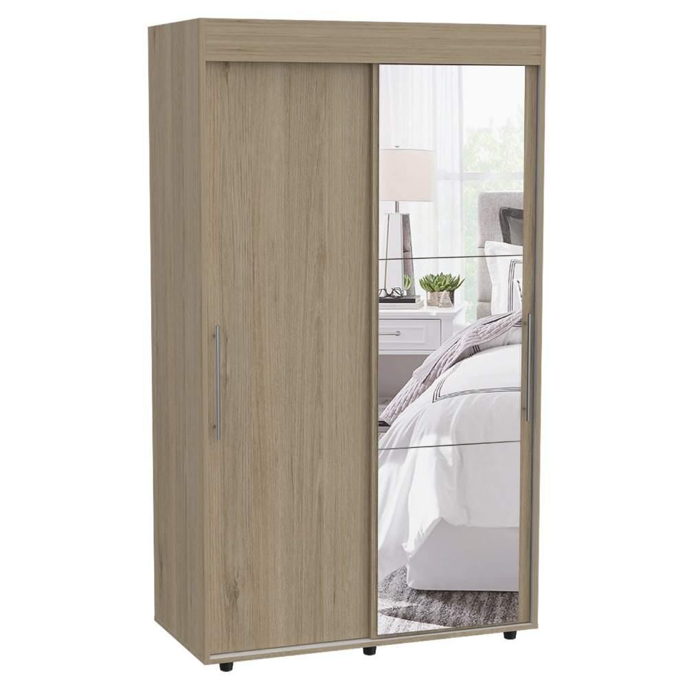 Closet Bennet Rovere 105 cm con Espejo y Dos Puertas - Closets | Bylmo