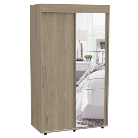 Closet Bennet Rovere 105 cm con Espejo y Dos Puertas - Closets | Bylmo