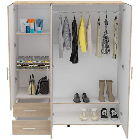 Closet Dassel Rovere 140.1x161.5cm con 2 Cajones con 3 Entrepaños - Closets | Bylmo