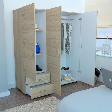Closet Dassel Rovere 140.1x161.5cm con 2 Cajones con 3 Entrepaños - Closets | Bylmo