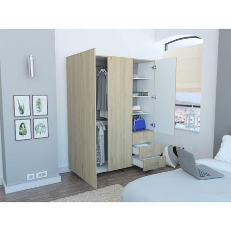 Closet Arizona Rovere 140x183cm con 3 Cajones con 3 Entrepaños - Closets | Bylmo