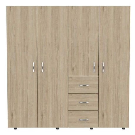 Closet Harlem Rovere 180 cm con Cuatro Puertas y Tres Cajones - Closets | Bylmo