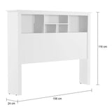 Cabecero Venus Blanco 156x116cm Liso para Cama Doble - Camas | Bylmo