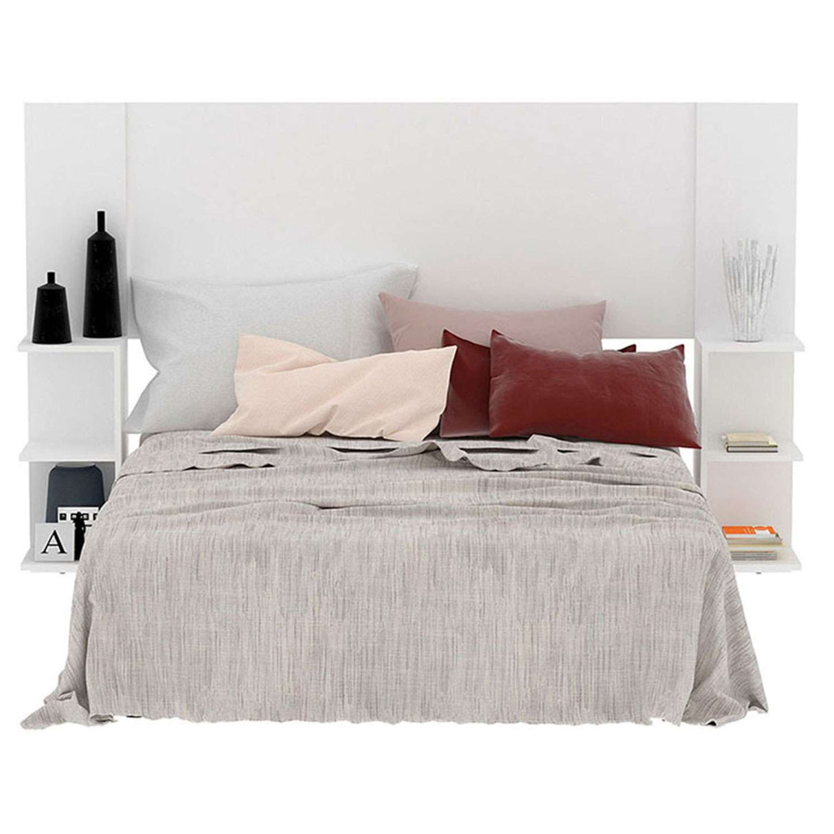 Cabecero Phoenix Blanco 195x121cm Liso para Cama Doble - Camas y Cabeceros | Bylmo