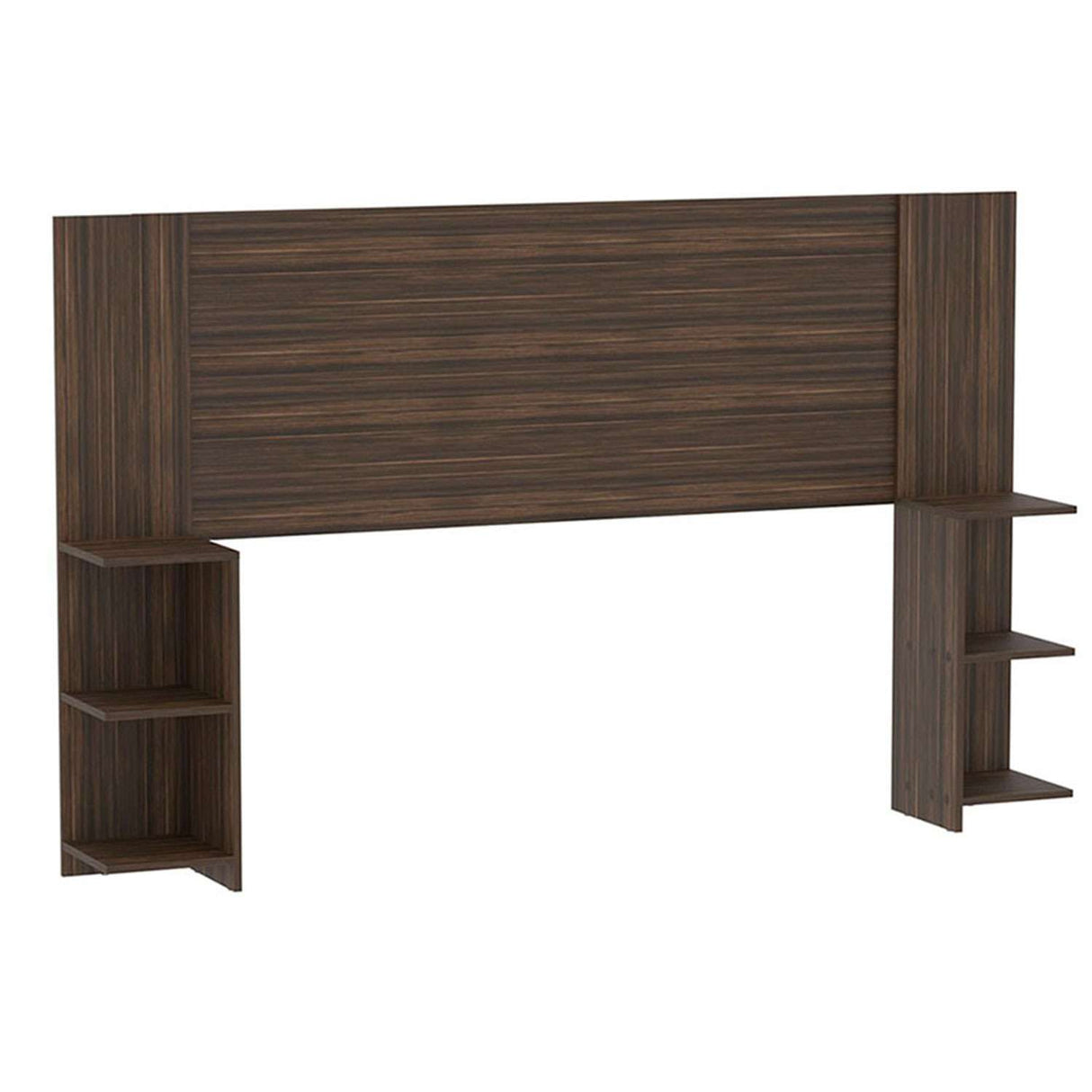 Cabecero Phoenix 195 cm Nogal con Entrepaños para Cama Doble - Camas y Cabeceros | Bylmo