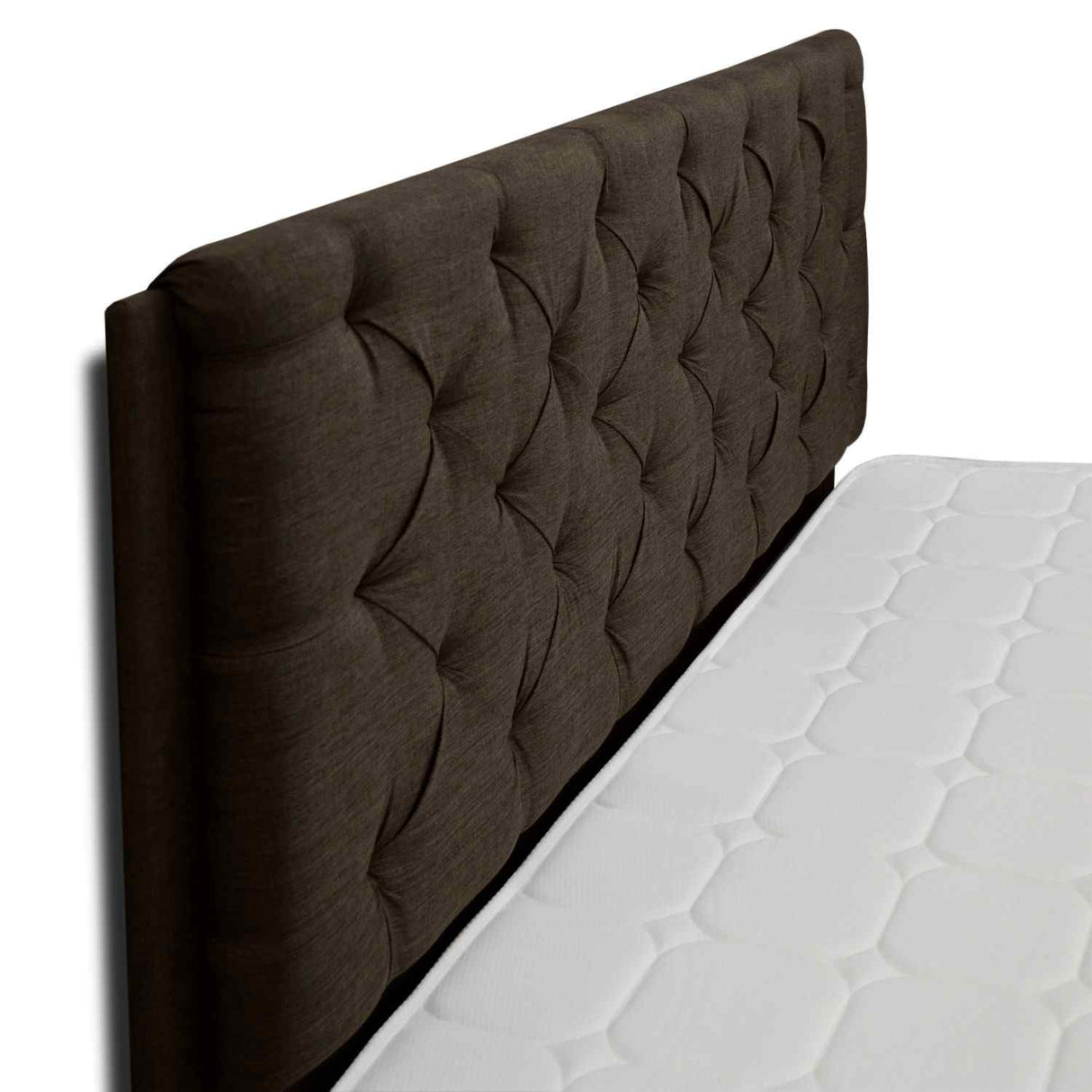 Cabecero Dreamer Café 200x120cm Abullonado para Cama King - Camas y Cabeceros | Bylmo