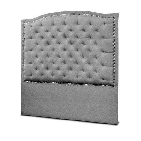 Cabecero Lawrence Gris 140x160cm Abullonado para Cama Doble - Camas y Cabeceros | Bylmo