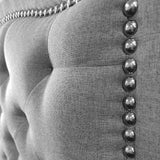 Cabecero Lawrence Gris 140x160cm Abullonado para Cama Doble - Camas y Cabeceros | Bylmo