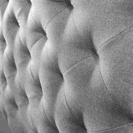 Cabecero Lawrence Gris 200x160cm Abullonado para Cama King - Camas y Cabeceros | Bylmo