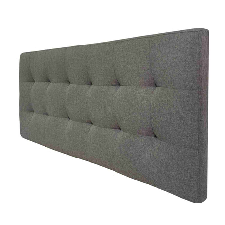 Cabecero Gris 140x60cm Abullonado para Cama Doble - Camas y Cabeceros | Bylmo