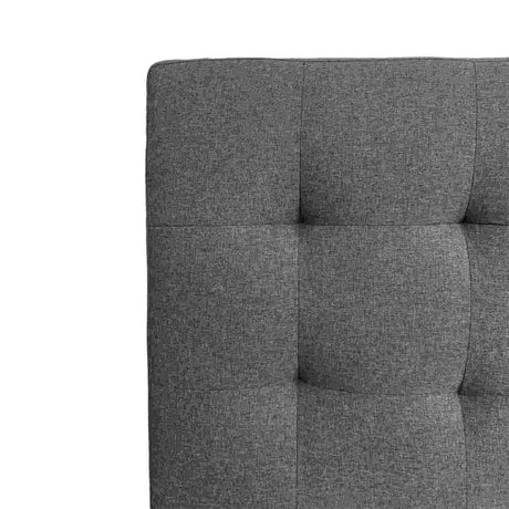 Cabecero Gris 140x60cm Abullonado para Cama Doble - Camas y Cabeceros | Bylmo