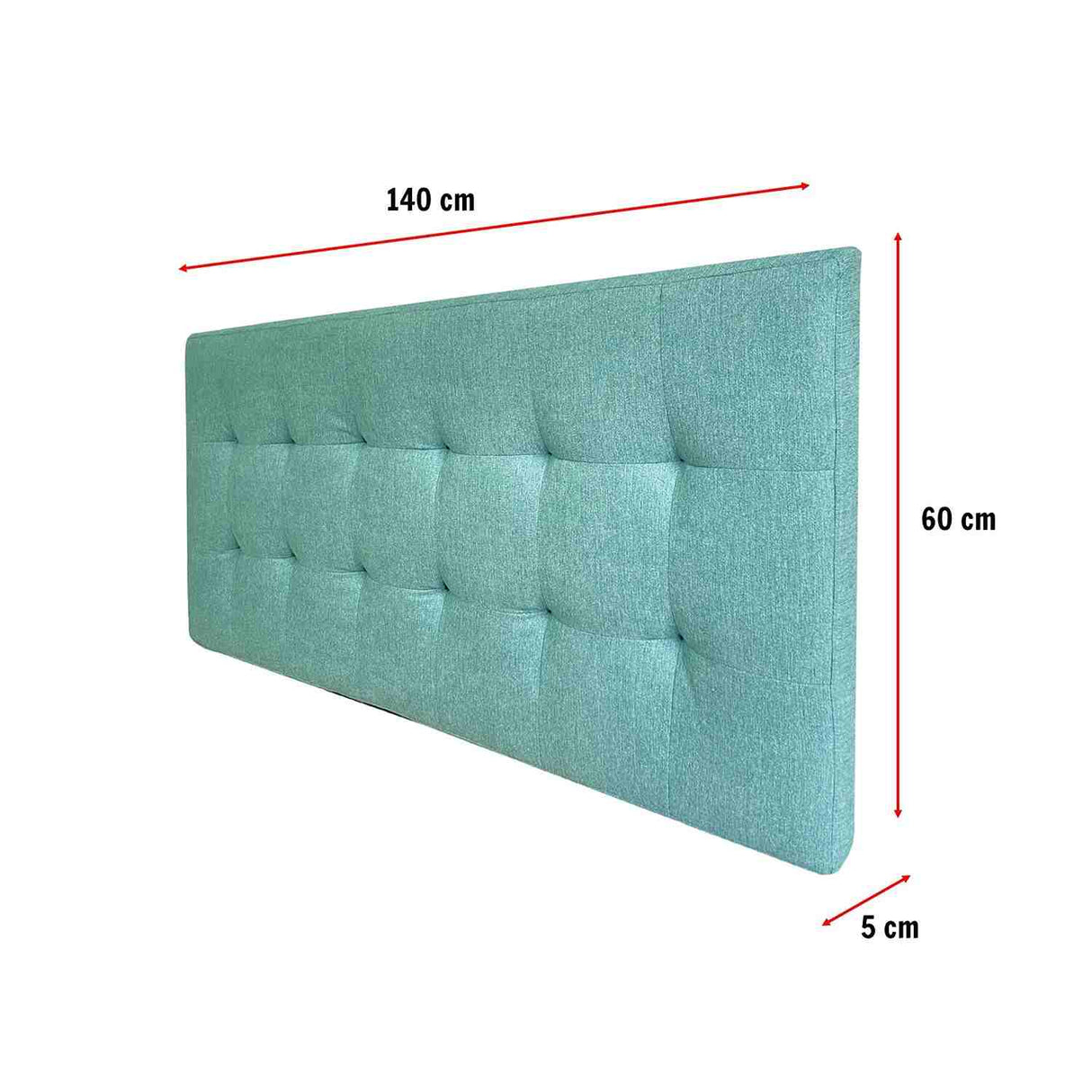 Cabecero Memphis Doble 140 cm Verde Menta con Espuma - Camas y Cabeceros | Bylmo