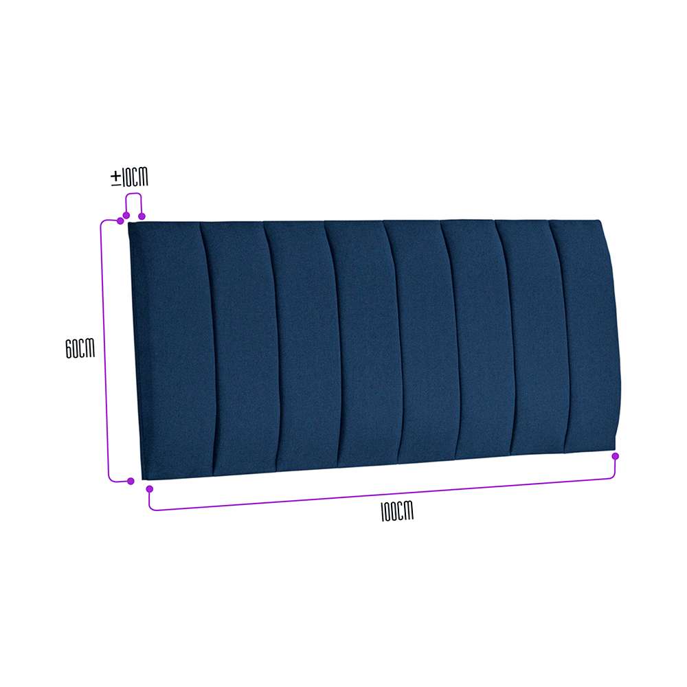 Cabecero Flotante Orvieto Sencilla 100 cm Azul Tela Resistente - Camas y Cabeceros | Bylmo