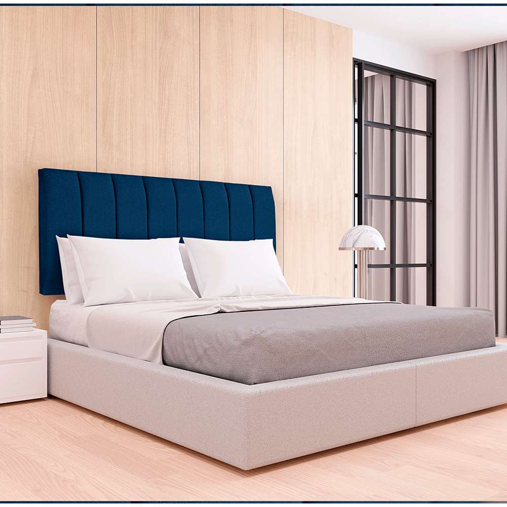 Cabecero Flotante Orvieto King 200 cm Azul Tela Resistente - Camas y Cabeceros | Bylmo