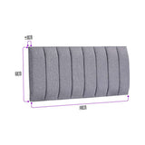 Cabecero Flotante Orvieto Doble 140 cm Gris Tela Resistente - Camas y Cabeceros | Bylmo