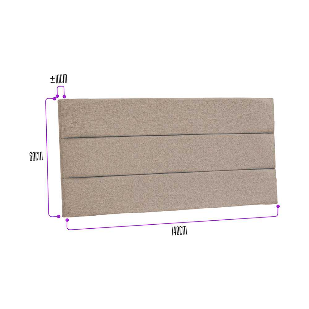 Cabecero Flotante Portofino Doble 140 cm Beige Tela Resistente - Camas y Cabeceros | Bylmo