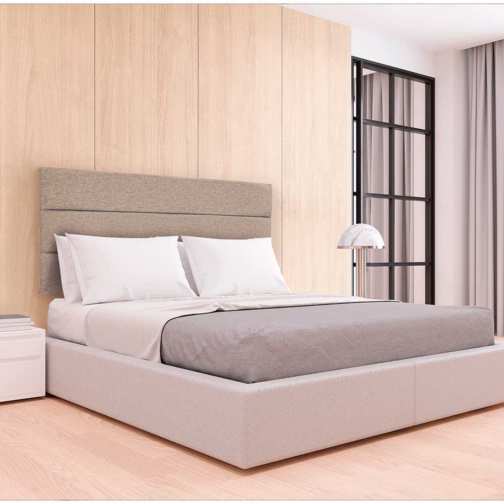 Cabecero Flotante Portofino Queen 160 cm Beige Tela Resistente - Camas y Cabeceros | Bylmo