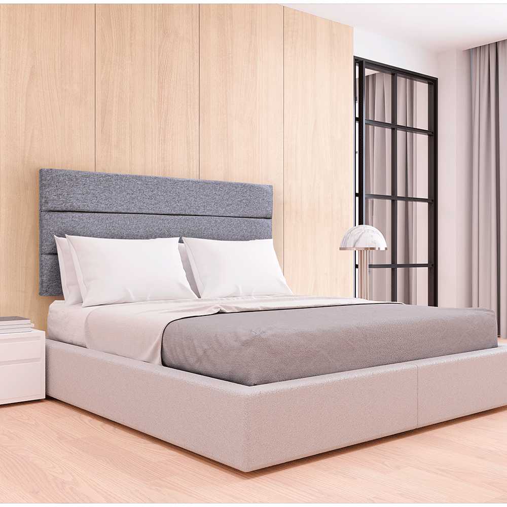 Cabecero Flotante Portofino Sencilla 100 cm Gris Tela Resistente - Camas y Cabeceros | Bylmo
