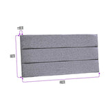 Cabecero Flotante Portofino Doble 140 cm Gris Tela Resistente - Camas y Cabeceros | Bylmo