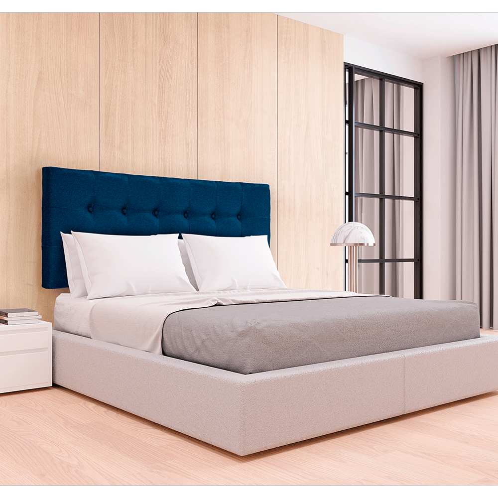 Cabecero Flotante Varena Sencilla 100 cm Azul Tela Resistente - Camas y Cabeceros | Bylmo