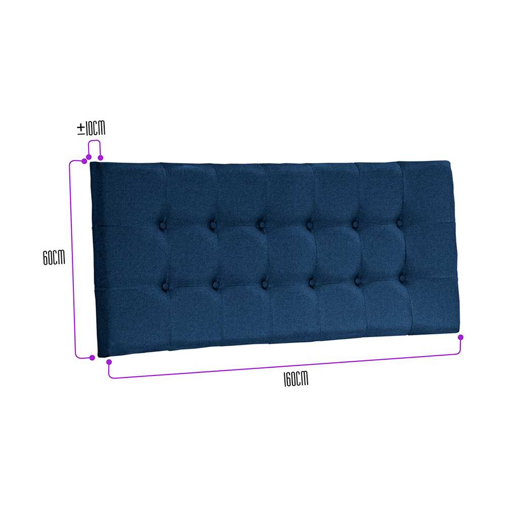 Cabecero Flotante Varena Queen 160 cm Azul Tela Resistente - Camas y Cabeceros | Bylmo