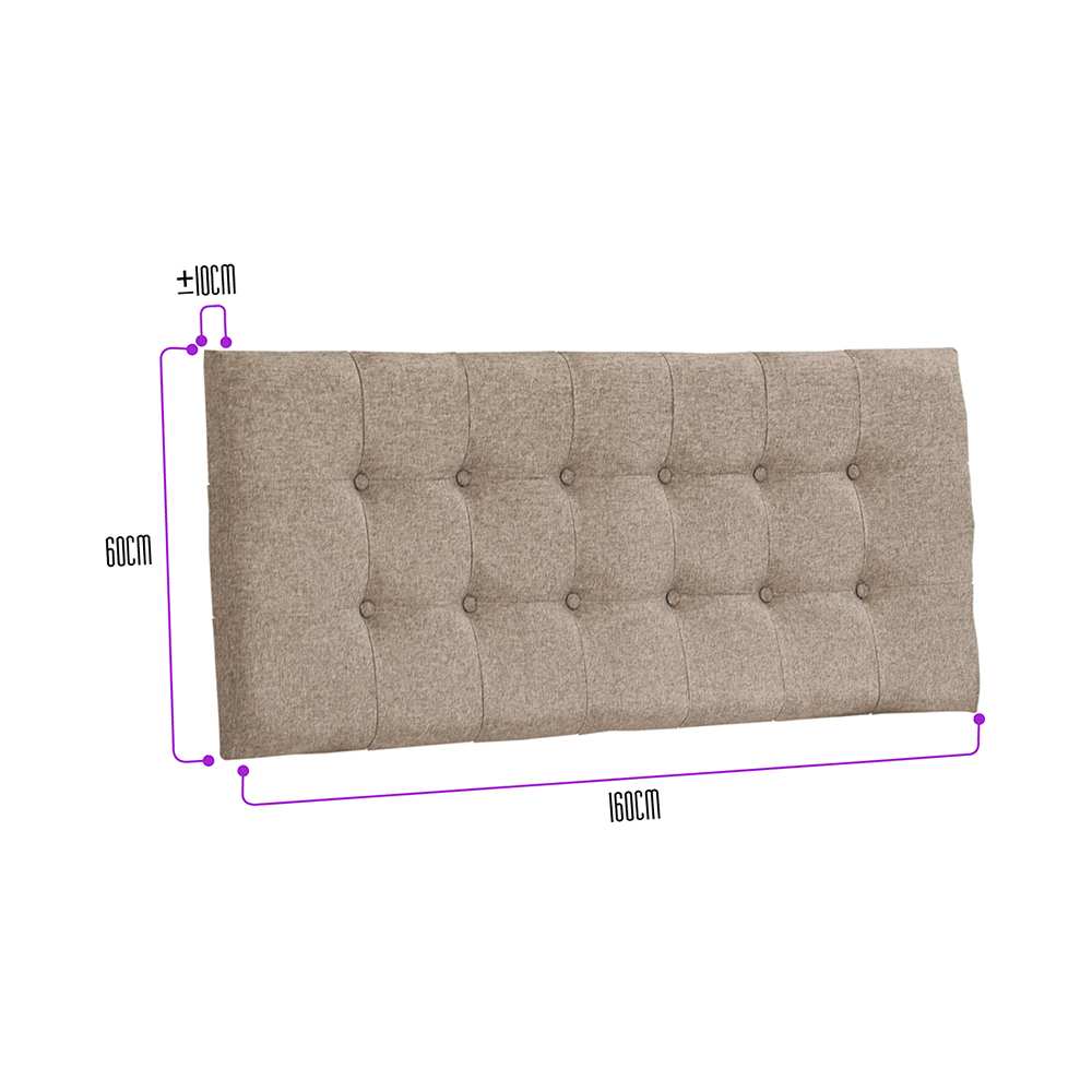 Cabecero Flotante Varena Queen 160 cm Beige Tela Resistente - Camas y Cabeceros | Bylmo