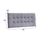Cabecero Flotante Varena Semidoble 120 cm Gris Tela Resistente - Camas y Cabeceros | Bylmo