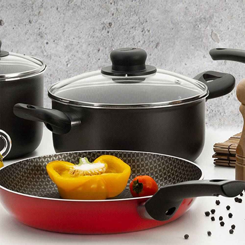 Cacerola Gris 26x18cm con Mango de Baquelita y con Revestimiento Antiadherente - Ollas y Sartenes | Bylmo