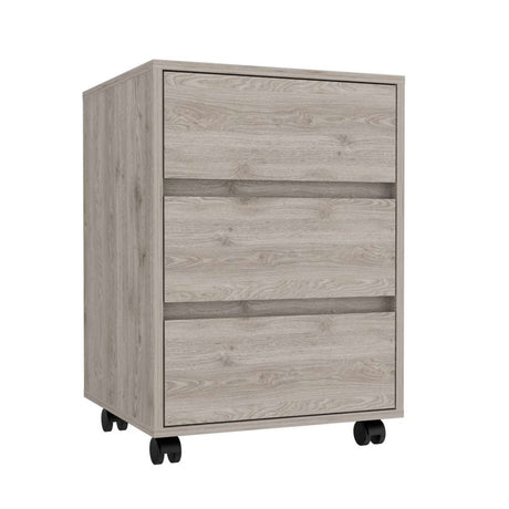 Cajonera Office Ceniza 46 cm con Tres Cajones y Rodachinas - Cajoneras | Bylmo