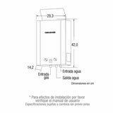 Calentador WHG 29 cm Blanco a Gas de Tiro Natural para 5,5 Litros - Electrodomesticos | Bylmo