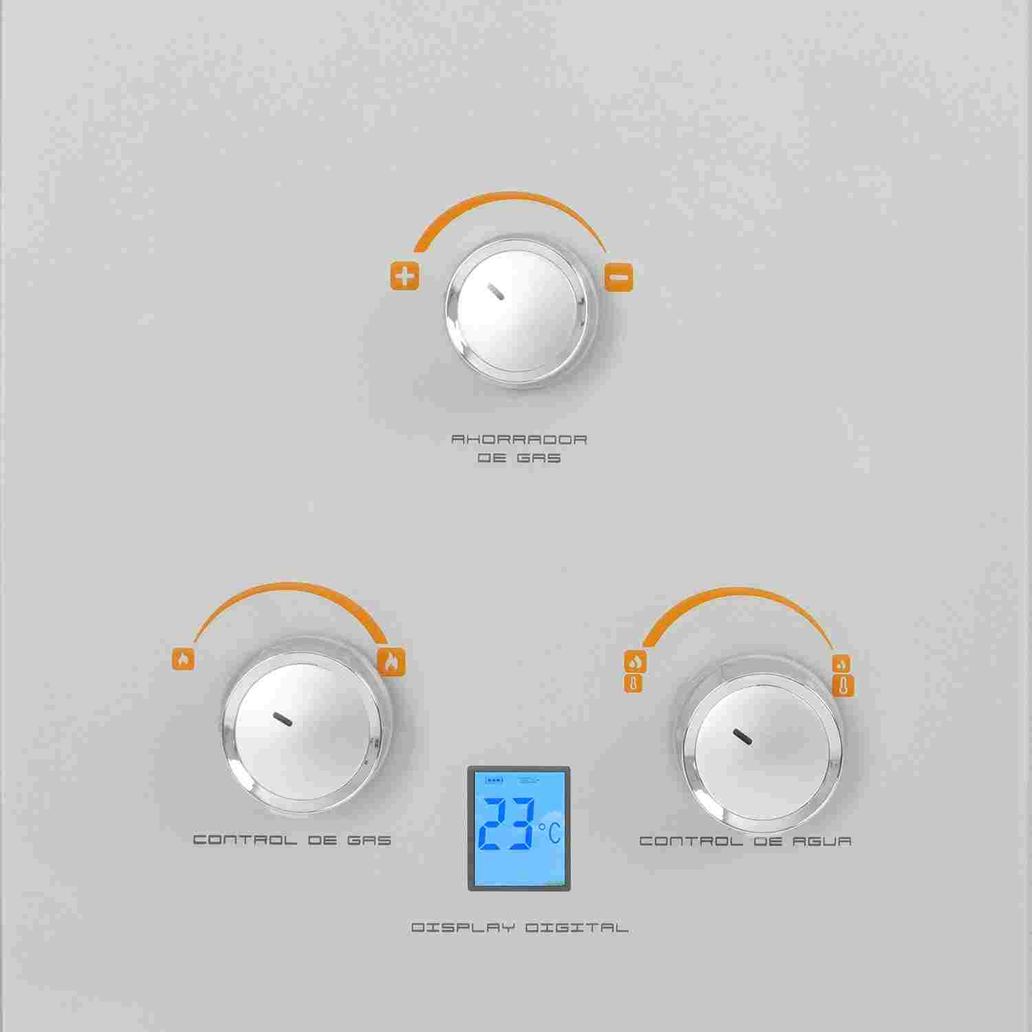 Calentador WHG 42 cm Blanco a Gas de Tiro Forzado para 16 Litros - Electrodomesticos | Bylmo