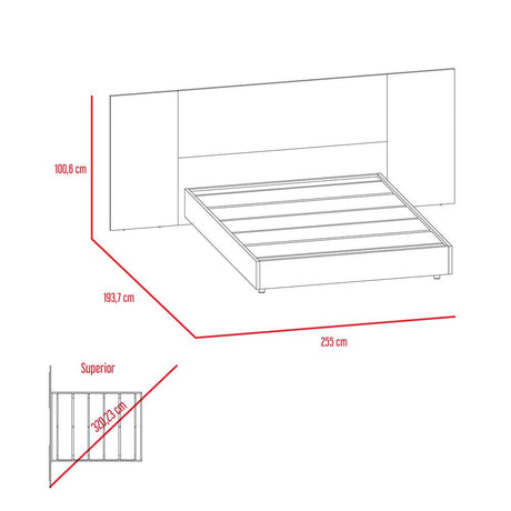 Cama Nebraska Doble 140 cm Miel - Camas | Bylmo